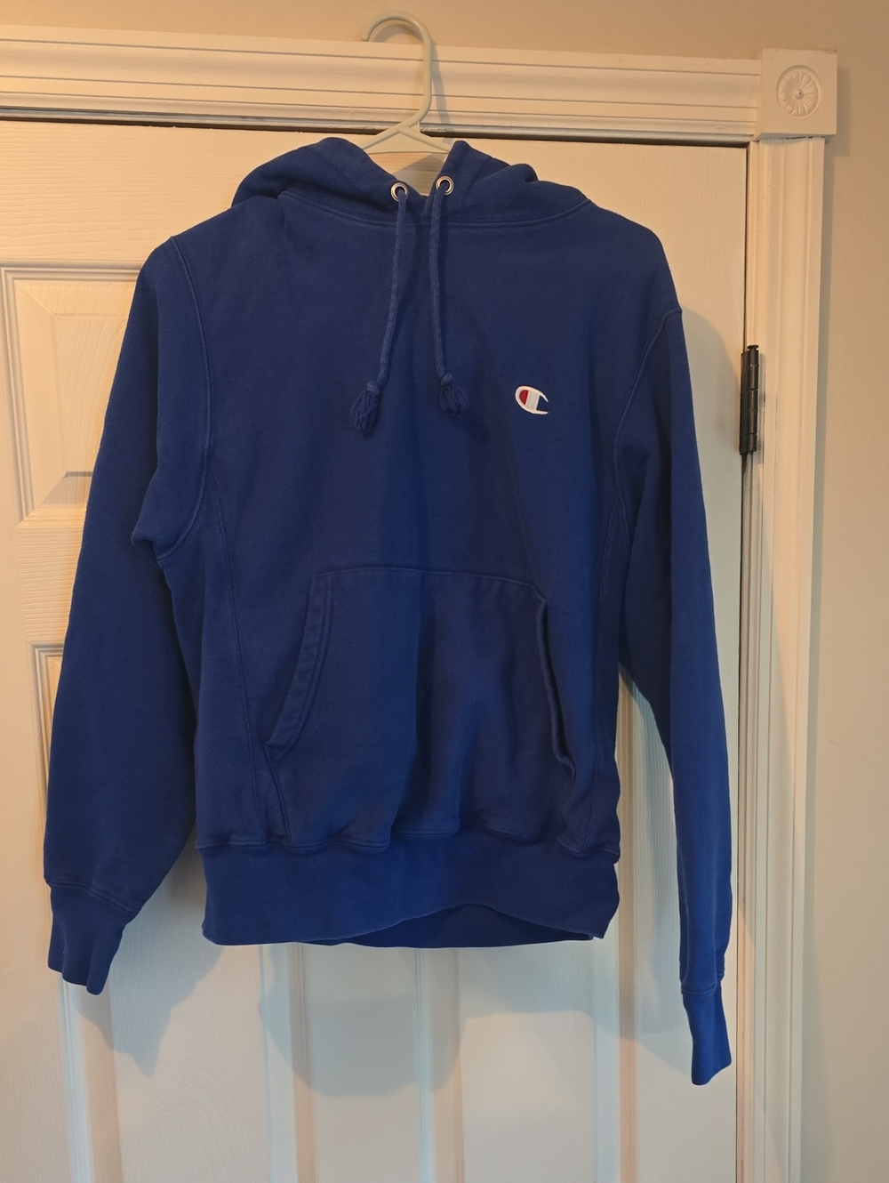 Champion Royal Blue Hoodie with Small Chest Logo